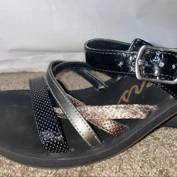 Skechers Multi Pattern Wedge Sandals Memory Foam Womans sandals SZ 9 - Picture 3 of 9